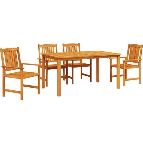 Maison Exclusive - Set da Pranzo per Giardino 5 pcs Marrone