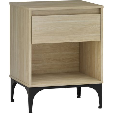Mesa auxiliar 62 x 46 x 40 cm efecto roble claro 030010916 (1/5)