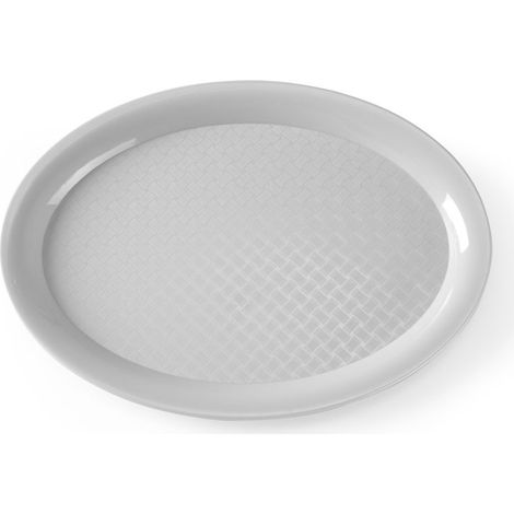 Ovales Fast-Food-Tablett 26,5 x 19,5 cm – Schwarz (1/4)