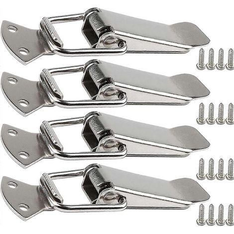 Fermoir de tension en acier inoxydable avec vis, fermoir à levier de 56 mm, loquet à ressort, pince de serrage, attache pour boîte, verrou pour boîte à outils. (1/4)