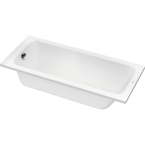 Duravit – Baignoire rectangulaire 160 x 70 cm – Acrylique blanc – Évacuation 5,2 cm – Design contemporain D-Code