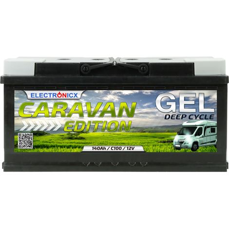 Electronicx Caravan Edition GEL Batterie 140AH 12V – Wohnmobil, Boot, Versorgungsbatterie - Premium Batterie 12V Wartungsfrei - Versand DE (1/5)