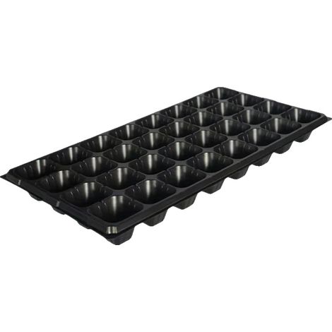 Bandeja de semillero, fabricada en plástico, ideal para la germinación de semillas, 32 agujeros x 10 unidades (1/2)