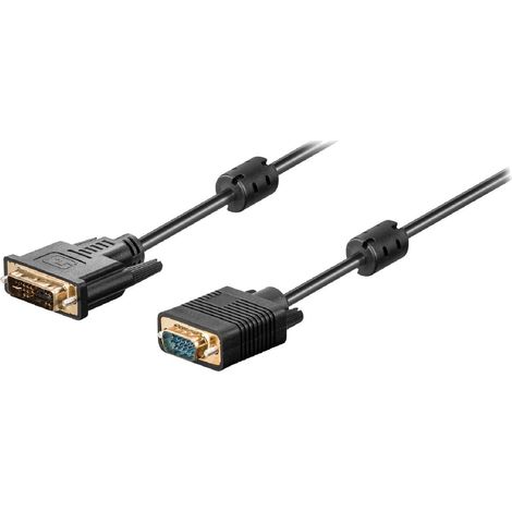 Cable D-Sub HD male DVI-I male 2m noir