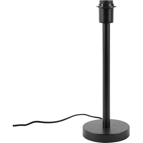 QAZQA Moderno Lámpara de mesa moderna negra sin pantalla - Simplo Acero Redonda Adecuado para LED Max. 1 x 40 Watt (1/4)