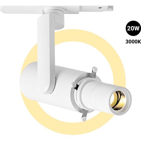 Projecteur découpe pour rail triphasé - 20W - 20º - 35° -