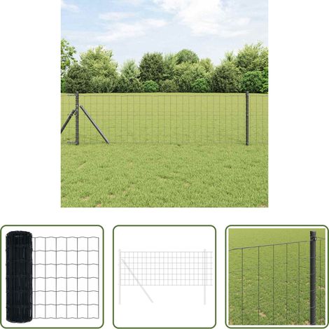 Gartenzaun - Eurozaun Grau 0,4 x 25 m PVC-beschichtetes Eisen (1/5)