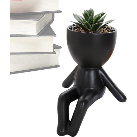 Vases en céramique pour Fleurs, vases Modernes pour la décoration intérieure,Vase de pot de fleurs en céramique, petite figurine créative, présentoir de table Pot de en forme de corps (1/5)
