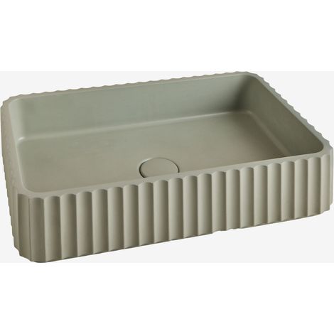 Lavabo rectangular 50x30 cm en cemento Teide SKLUM       
