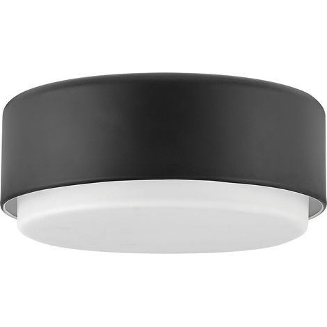 Elstead Hinkley Cedric Plafonnier cylindrique contemporain noir 2 ampoules E27