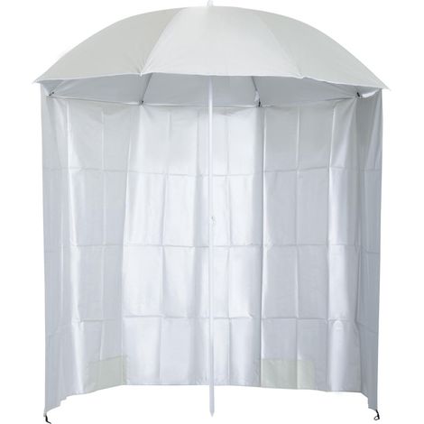 Parasol de plage Ø 2,2 x 2,2 cm protection UV sac transport, sardenes et lestage entégrés crème, parfait pour profiter de l'ombre et de la protection solaire dans votre jardin, sur votre balcon ou ... (1/4)