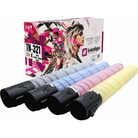 Toner Inkdigo TN321 compatibile con Minolta Bizhub C224 C284e C364 C224e certificato TÜV. (1/5)