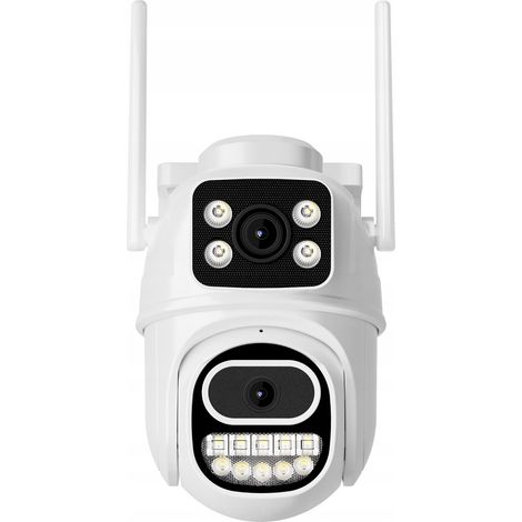 Caméra extérieure rotative double IP Wi-Fi 8 MP