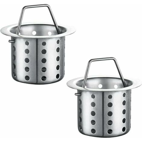 Filtres Évier Cuisine, 2 Pièces Crépines d'Évier de Cuisine, Crépine de Vidange de Cuisine, Filtre de Crépine D'évier, Crépine de Vidange, pour Évier de Bain Lavabo, Baignoires Bouchon (1/5)