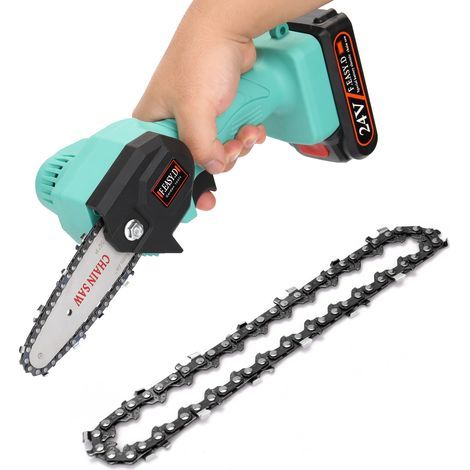 1 miniature 4-inch steel chainsaw chain (1 piece) (1/5)