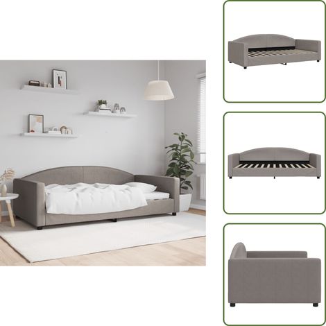 Lit de repos taupe 100x200 cm tissu - Lit De Repos - Lits De Repos - Canapé-lit - Lit D'appoint (1/5)