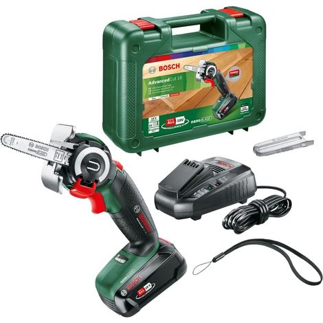 Bosch Cordless AdvancedCut 18v NanoBlade Mini Chainsaw + 2.5AH Battery + Case