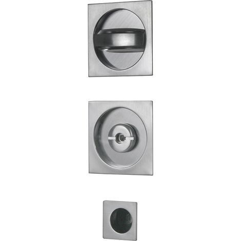 KIT MANIGLIE QUADRO PER PORTE SCORREVOLI Col. cromo satinato