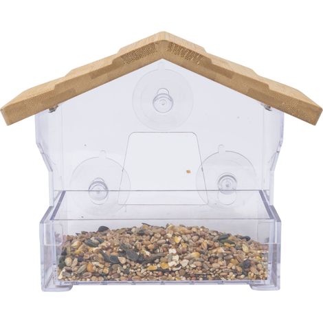 Mangeoire de fenêtre Bamboo S, 20 x 11x 17 cm pour oiseaux - zolux (1/5)