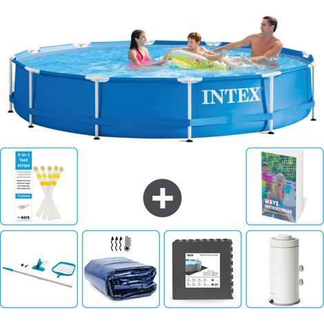 Frame Pool Rund - 366x76 cm - 7-teilig S43