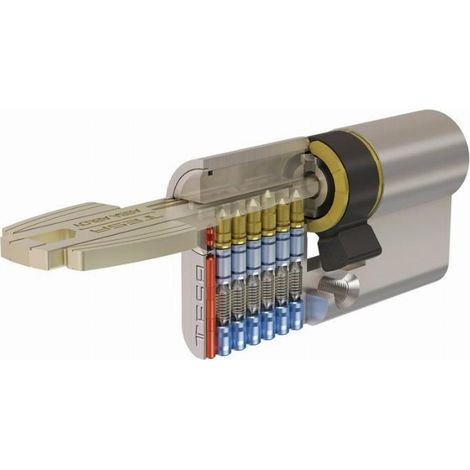 TESA T60 Cilindro de seguridad - Niquelado - 40 x 50 - Variado - 5 llaves - T65D4050N