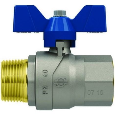VALVOLA A SFERA CON FARFALLA EVOLUTION MASCHIO-FEMMINA 3/8&quot