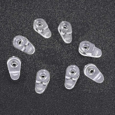 Un ensemble de 40 clips pour fixer les portes d'armoires en verre, en plastique transparent, avec vis B. (1/5)