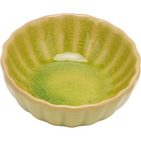 Bol à huile essentielle, bord arrondi, finition soignée, motif chrysanthème, bol céramique dip, lot de 2, idéal pour aromathérapie et sauces. (1/5)