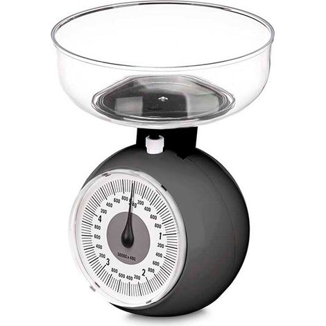 Báscula de cocina para pesar hasta 5kg con recipiente transparente de 1100ml de capacidad (1/2)