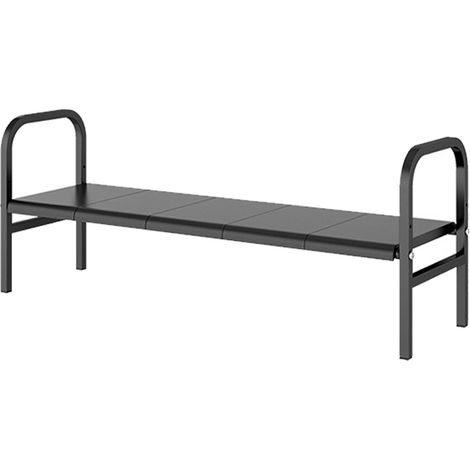 Étagère extensible en métal, structure moderne et robuste, support de rangement pour placard, comptoir, évier, à un seul niveau, 4 assiettes (1/5)