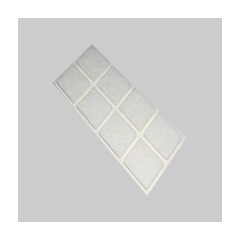 FELTRINI RETTANGOLARI  50x100 mm - Bianco - Blister 1 pezzo