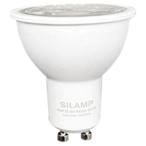 Ampoule LED GU10 8W 220V PAR16 COB - Blanc Froid 6000K - 8000K - SILAMP (1/5)