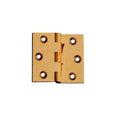 CERNIERE OTTONE FRESATE MEZZA CURVA ZANCATE- - mm.60x50 - 24 pezzi