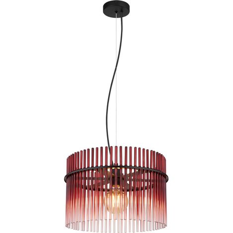 Globo - lámpara colgante - GORLEY - rojo - vidrio - Ø 40cm - E27 (1/5)