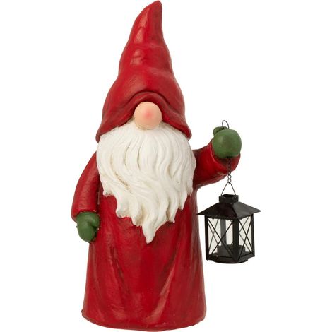 Statuette Lutin de Noël "Lanterne" 47cm Multicolore (1/5)