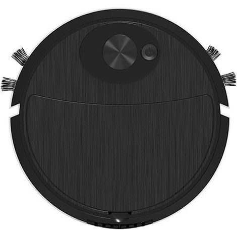 Robot aspirateur‑balai rechargeable noir, aspiration‑lavage silencieux, plusieurs modes avec mémoire pour nettoyage domestique (1/5)