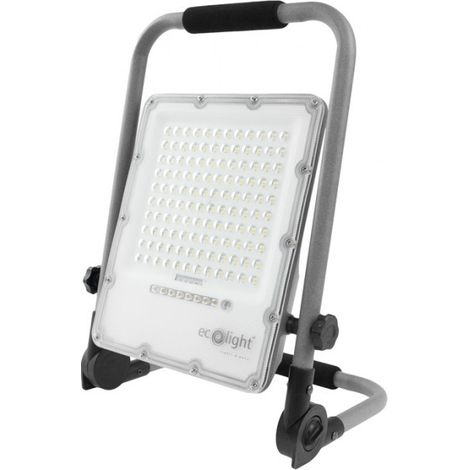 Projecteur de travail chantier atelier LED avec batterie 50W 1620lm 5000K IP65 Eco Light (1/5)