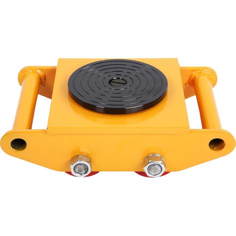 Chariot à roulettes industriel 6T avec plateau pivotant 360° et 4 rouleaux pour déplacer machines et équipements lourds (1/5)