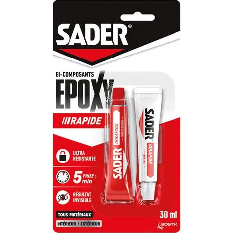 Sader Colle Epoxy Rapide Colle Bi-composant Séchage Ultra-rapide - Sader
