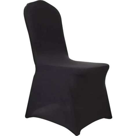 Housses de Chaise, Design Moderne, Utilisation Polyvalente, Noir 50pcs Plat (1/2)