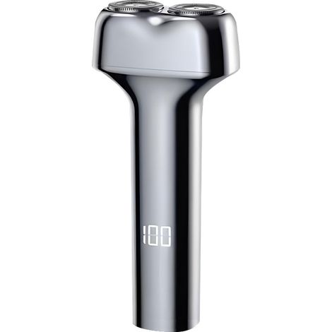 Rasoir électrique à double tête pour hommes — Portable, puissant, rechargeable et entièrement lavable — Tondeuse à barbe WL-2037C (Tête rotative)