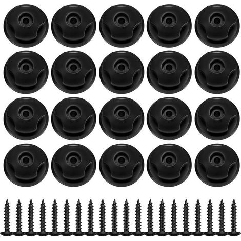 20 Pieces Round Tarpaulin Hooks, Fastening Button Hooks, Plastic Tarpaulin Side Hooks for Trailer Nets and Trailer Tarpaulins for Vehicles (1/5)