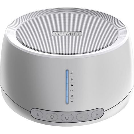 Máquina de ruido blanco, máquina de ruido portátil con 30 sonidos relajantes de alta fidelidad, temporizador de apagado automático, 36 niveles de sonido ajustables, máquina de ruido para dormir bebés (1/5)