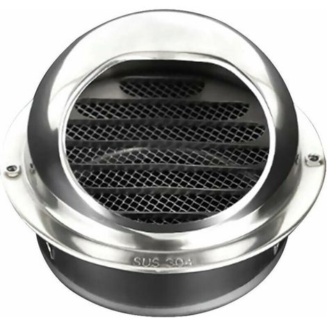 Sortie d'air Murale, Sortie d'air en Acier Inoxydable Hotte Mur Exterieur Exterieur Capuchon Pare-Pluie Capuchon De Ventilation Spherique Couvercle De Ventilation Cuisine 150mm (1/3)