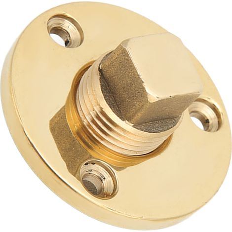 Kit de bouchon de vidange marin, trou de montage de 25 mm (1 pouce), finition bronze poli miroir, pour viviers, glacières et yachts. (1/5)
