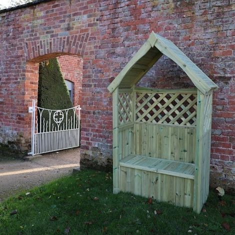 Daisy 2 Seat Trellis Storage Arbour - L60 x W130 x H211 cm - Partially Assembled