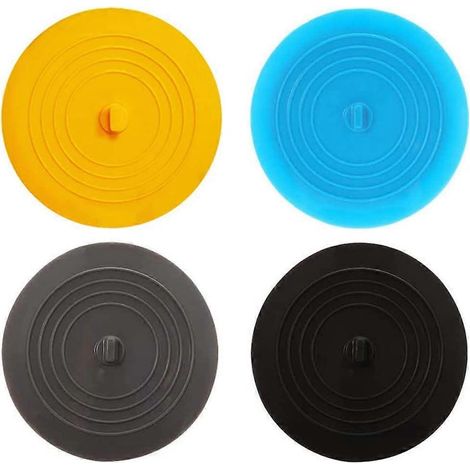 Lot de 4 bouchons d'évier en silicone, bonde universelle en caoutchouc silicone, bouchon d'évier de cuisine (1/4)