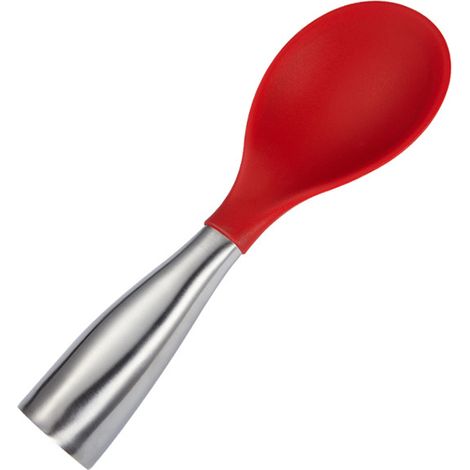 1 Cuillère à riz sur pied Divers accessoire de portail, acier inoxydable 304 + silicone, design vertical antiadhésif, pour riz collant et sushi (1/5)