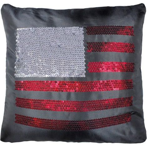Housse de coussin "Strass" 40x40cm US Flag