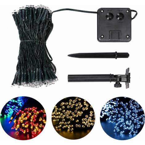 Guirlande Lumineuse Solaire LED Multicolore IP65, 100 LED, 12 m, 8 Modes, Jardin et Camping (1/5)
